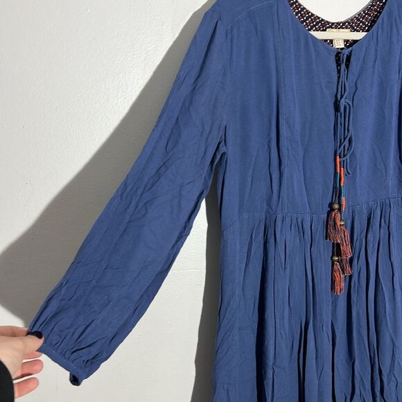 Anthropologie Holding Horses Ombré tassel peasant dress Women's size 4 - Picture 3 of 10